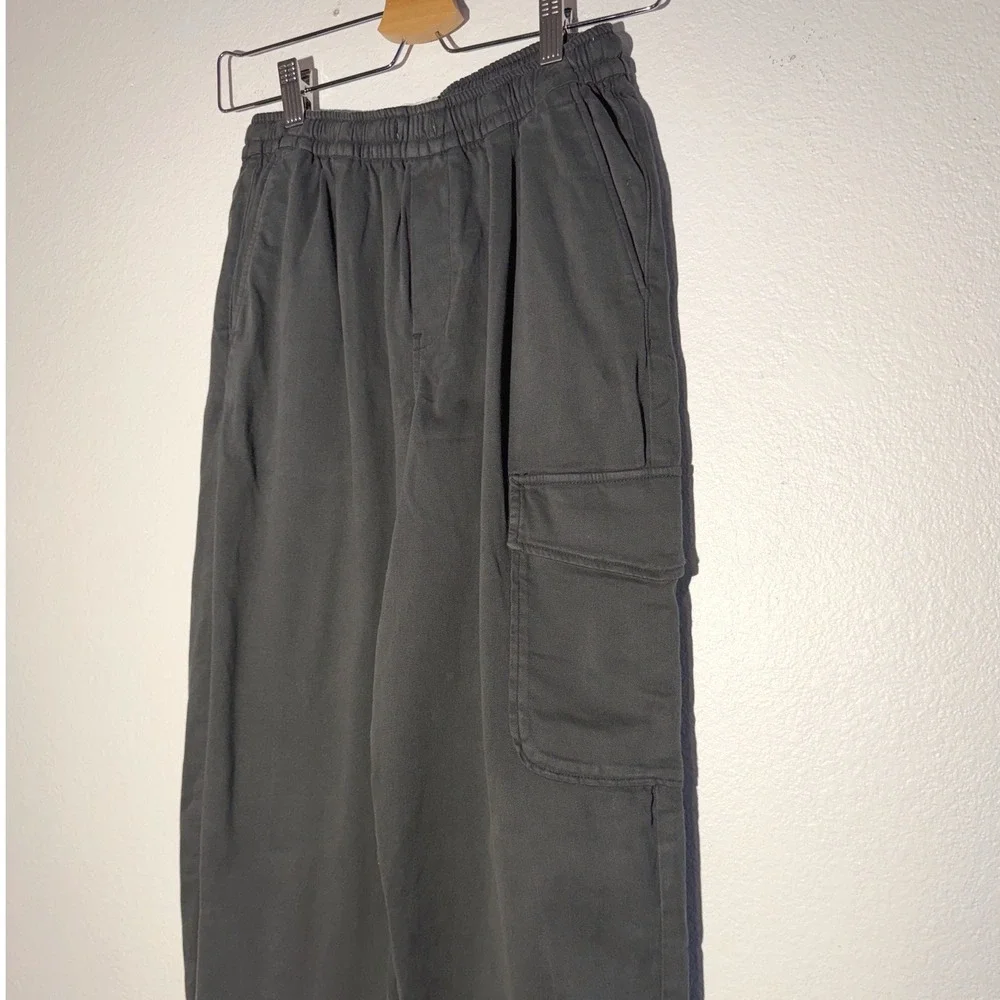 Zara Kids Boys Dark Gray Best Adventure Cargo Pants Elastic Waist Size 11-12 NWT